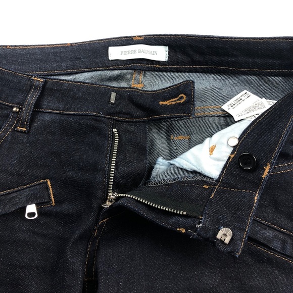 Pierre Balmain low rise black jeans ankle zippers 26 - Picture 4 of 9
